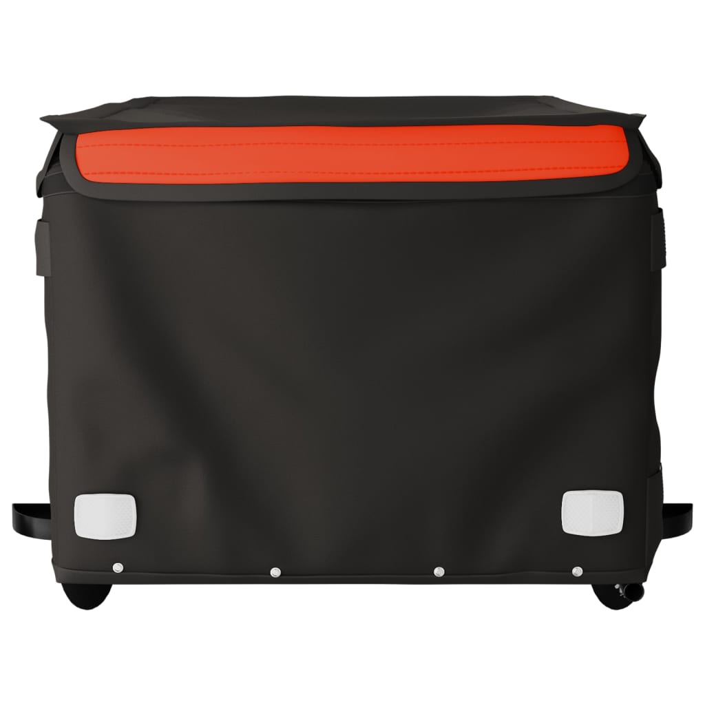 Dviračio priekaba, juodos ir oranžinės spalvos, 45kg, geležis