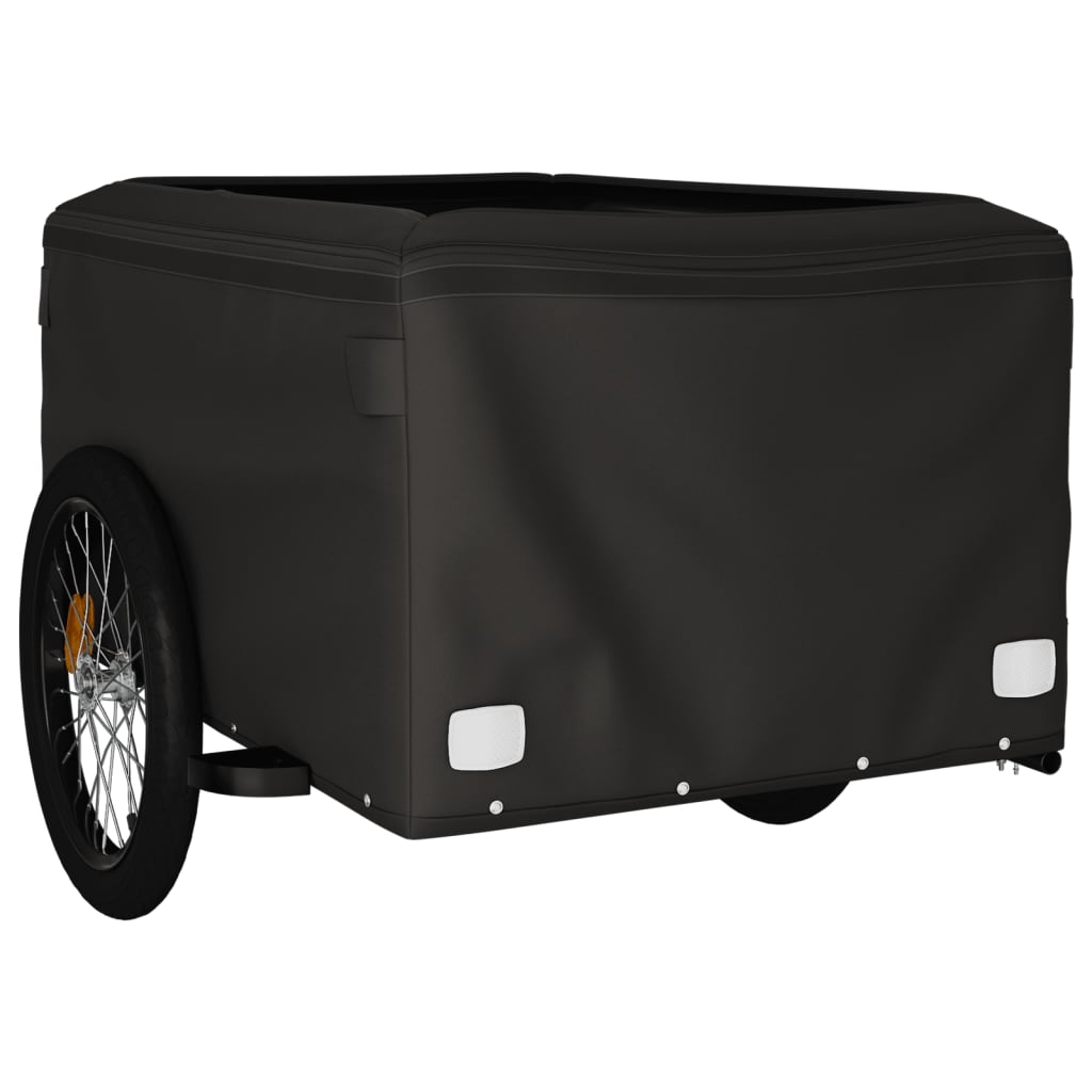 Dviračio priekaba, juodos ir oranžinės spalvos, 45kg, geležis