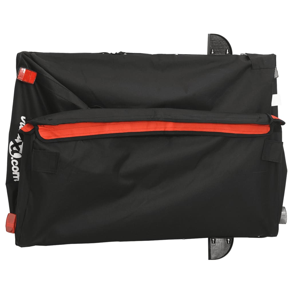 Dviračio priekaba, juodos ir oranžinės spalvos, 45kg, geležis