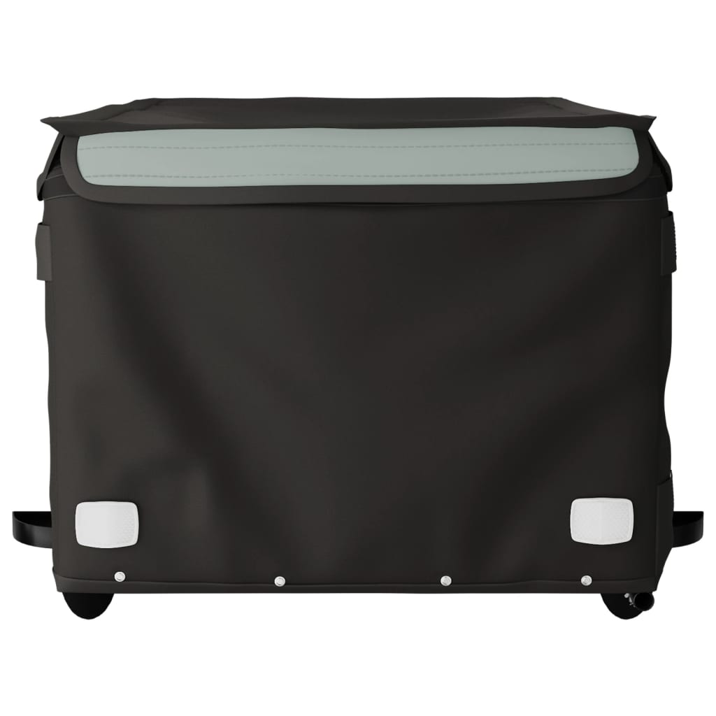 Dviračio priekaba, juodos ir pilkos spalvos, 45kg, geležis