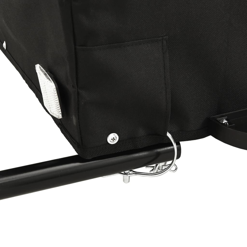 Dviračio priekaba, juodos spalvos, 45kg, geležis