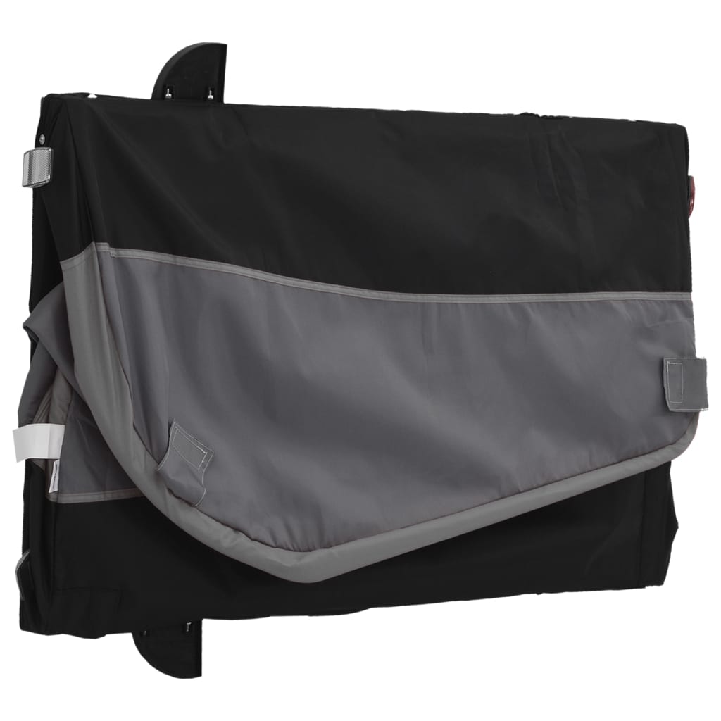 Dviračio priekaba, juodos ir pilkos spalvos, 30kg, geležis