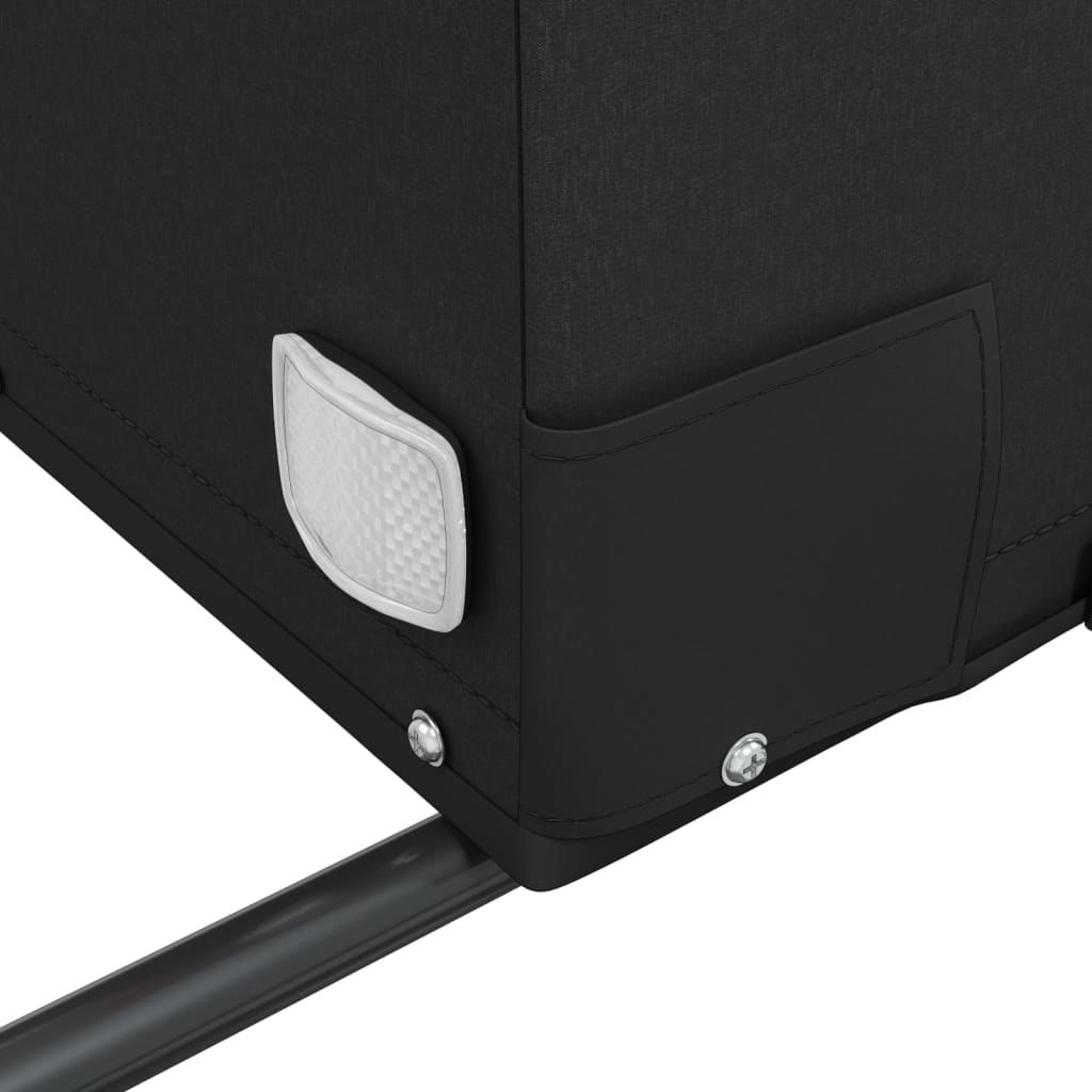 Dviračio priekaba, juodos ir pilkos spalvos, 30kg, geležis