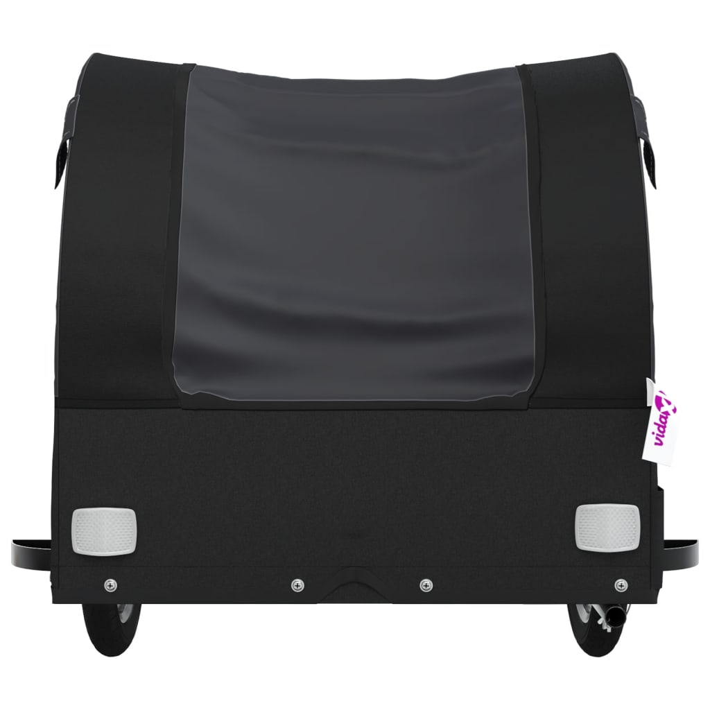 Dviračio priekaba, juodos spalvos, 45kg, geležis