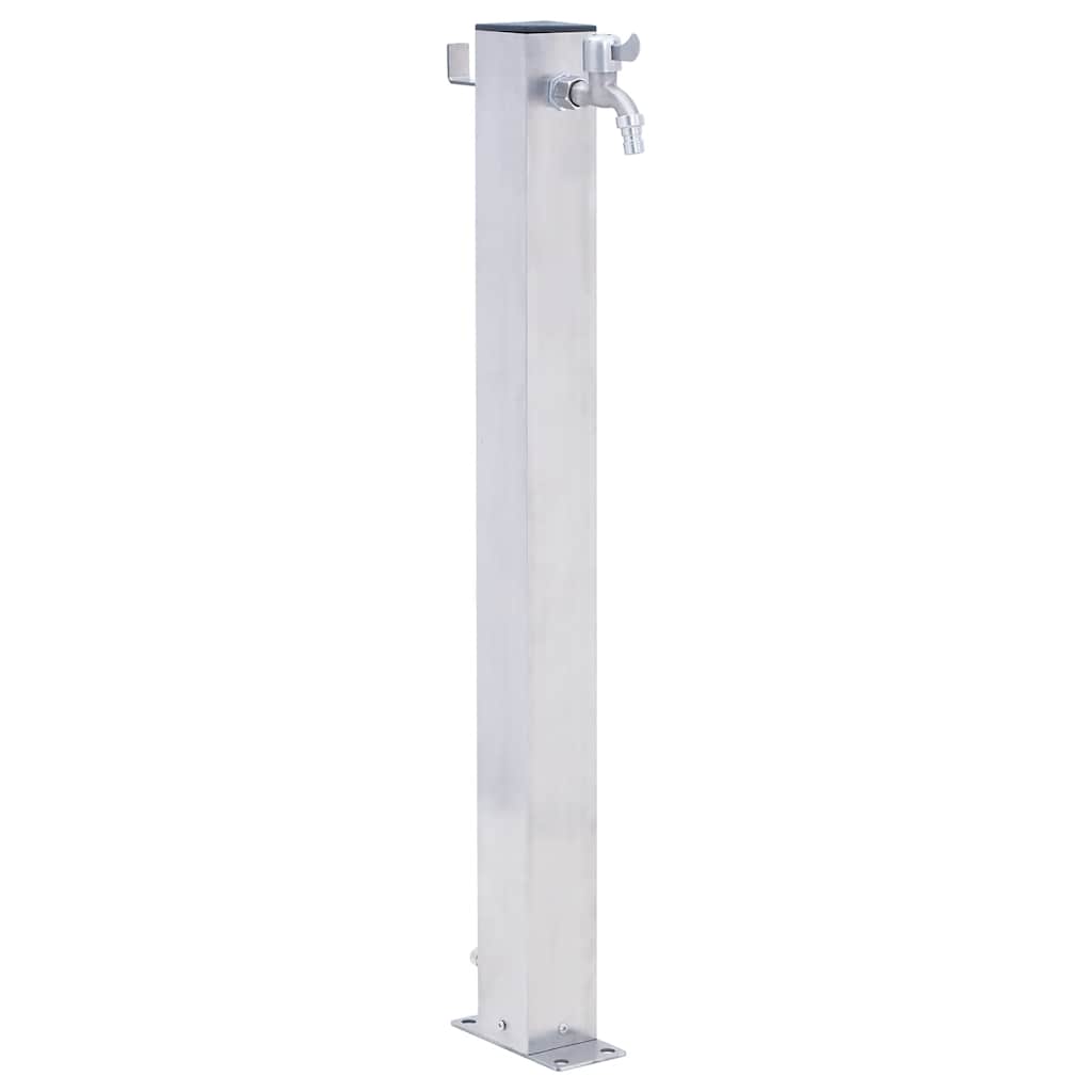 Vandens kolonėlė sodui, 40cm, nerūdijantis plienas, kvadratinė