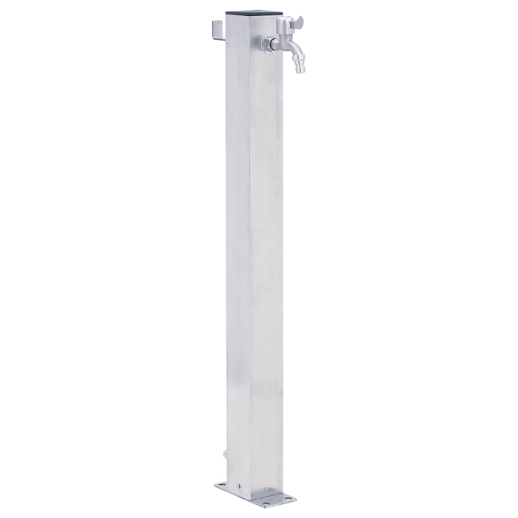 Vandens kolonėlė sodui, 100cm, nerūdijantis plienas, kvadratinė