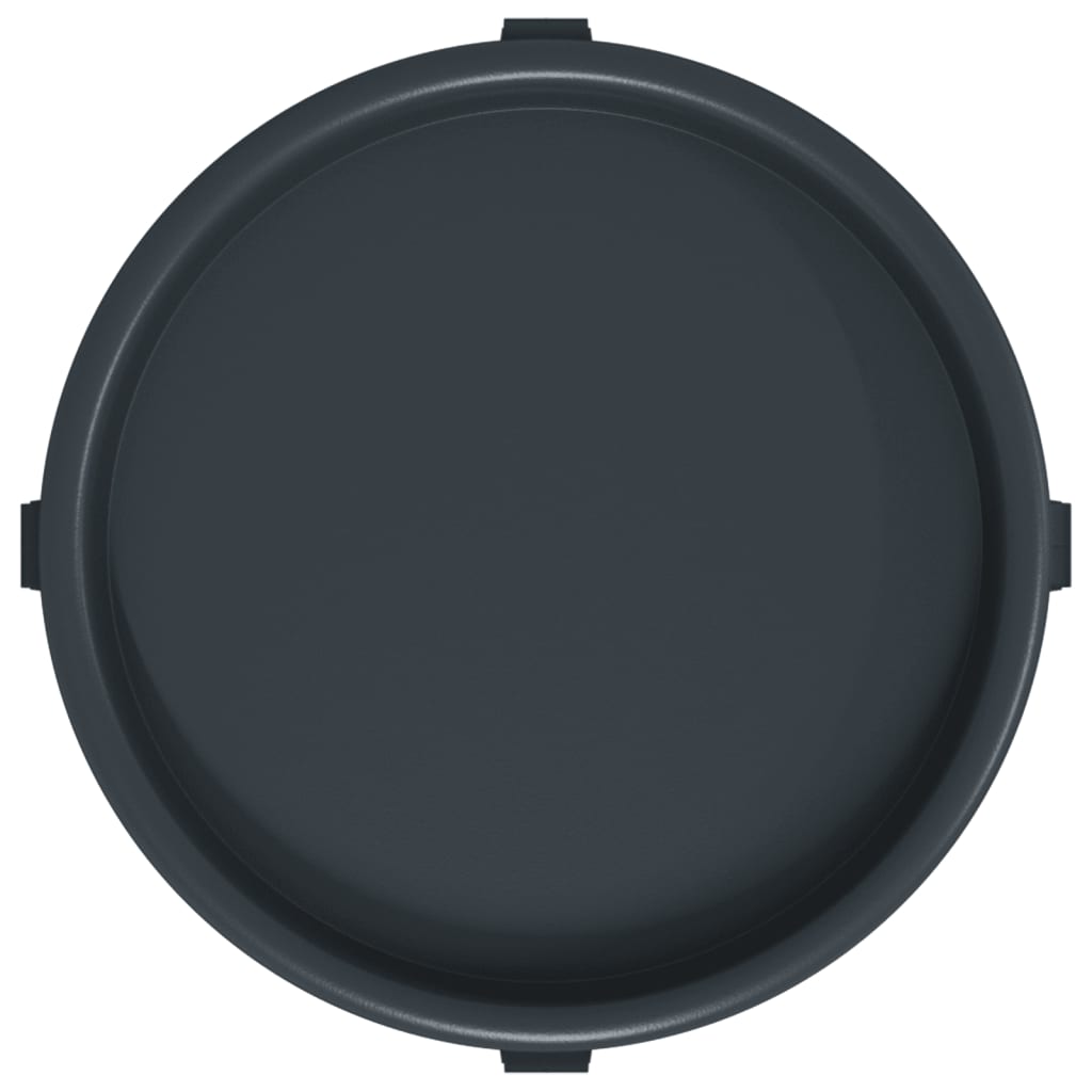 Augalų padėklai su ratukais, 2vnt., pilki, 34cm skersmens, 35kg