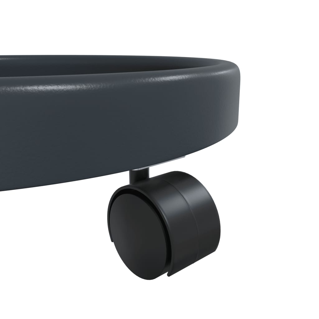 Augalų padėklai su ratukais, 2vnt., pilki, 34cm skersmens, 35kg