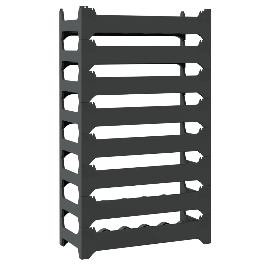 Vyno laikiklis 48 buteliams, PP, sukraunamas