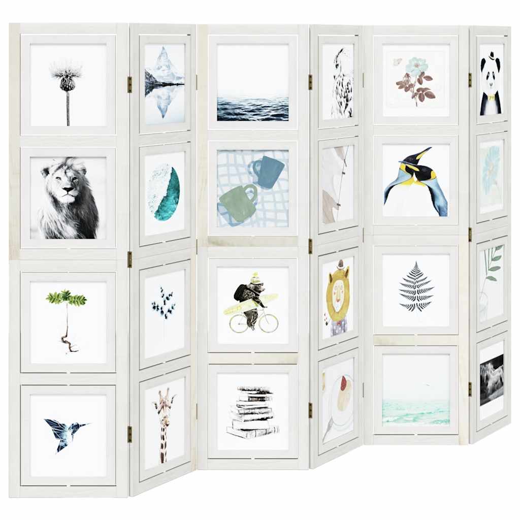 Kambario pertvara, 6 segmentai, balta, paulovnijos mediena