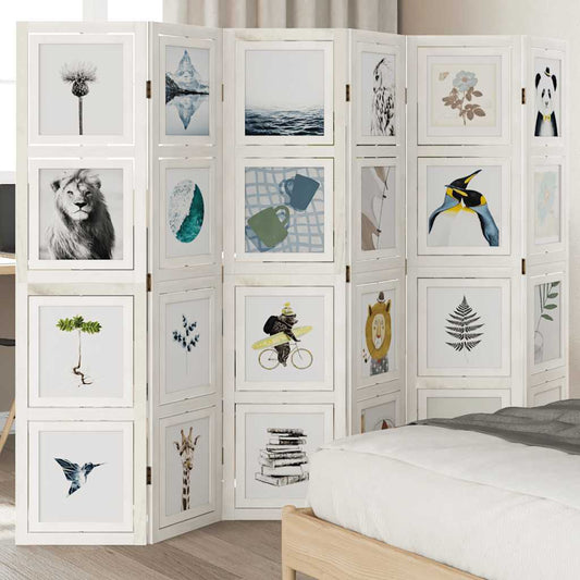 Kambario pertvara, 6 segmentai, balta, paulovnijos mediena