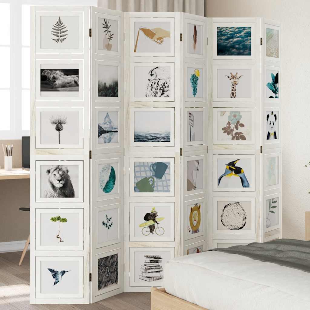 Kambario pertvara, 6 segmentai, balta, paulovnijos mediena