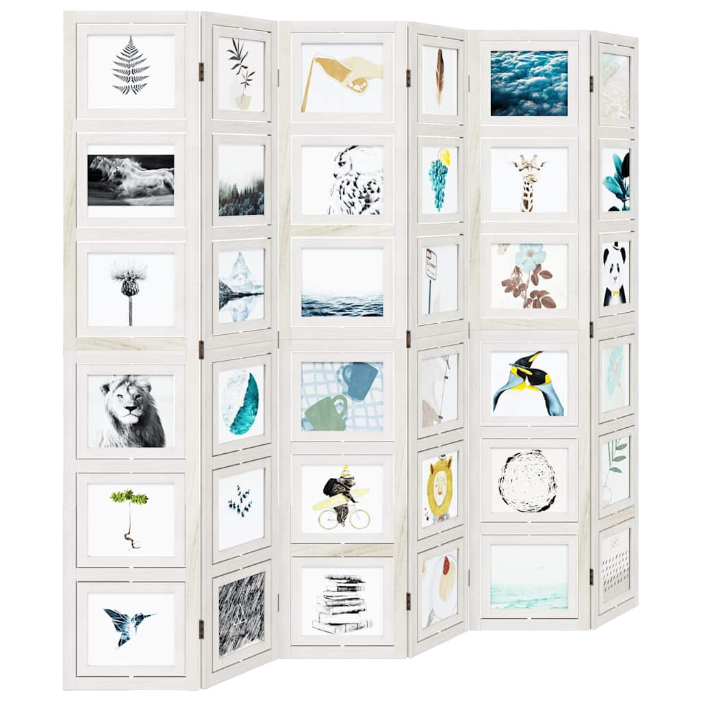 Kambario pertvara, 6 segmentai, balta, paulovnijos mediena