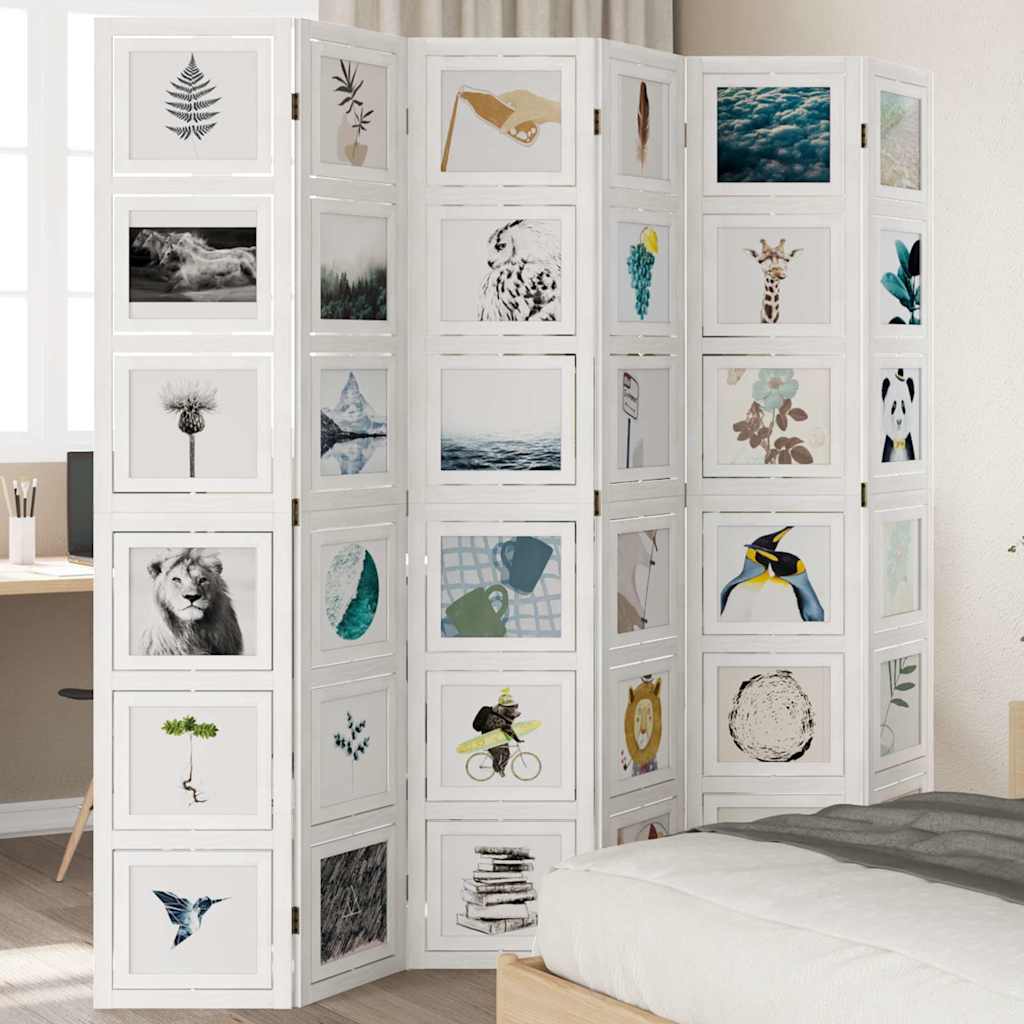 Kambario pertvara, 6 segmentai, balta, paulovnijos mediena