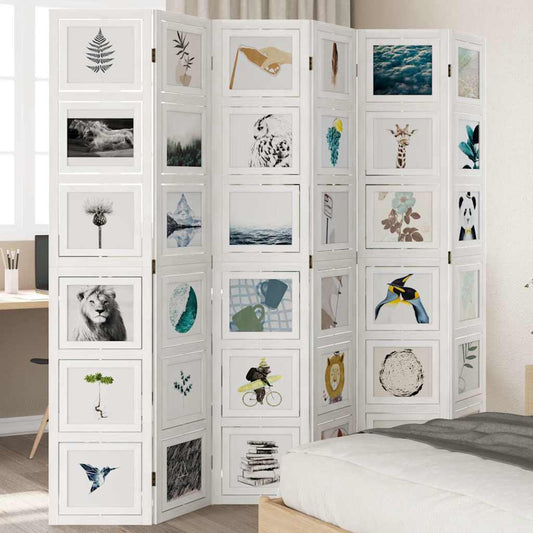 Kambario pertvara, 6 segmentai, balta, paulovnijos mediena