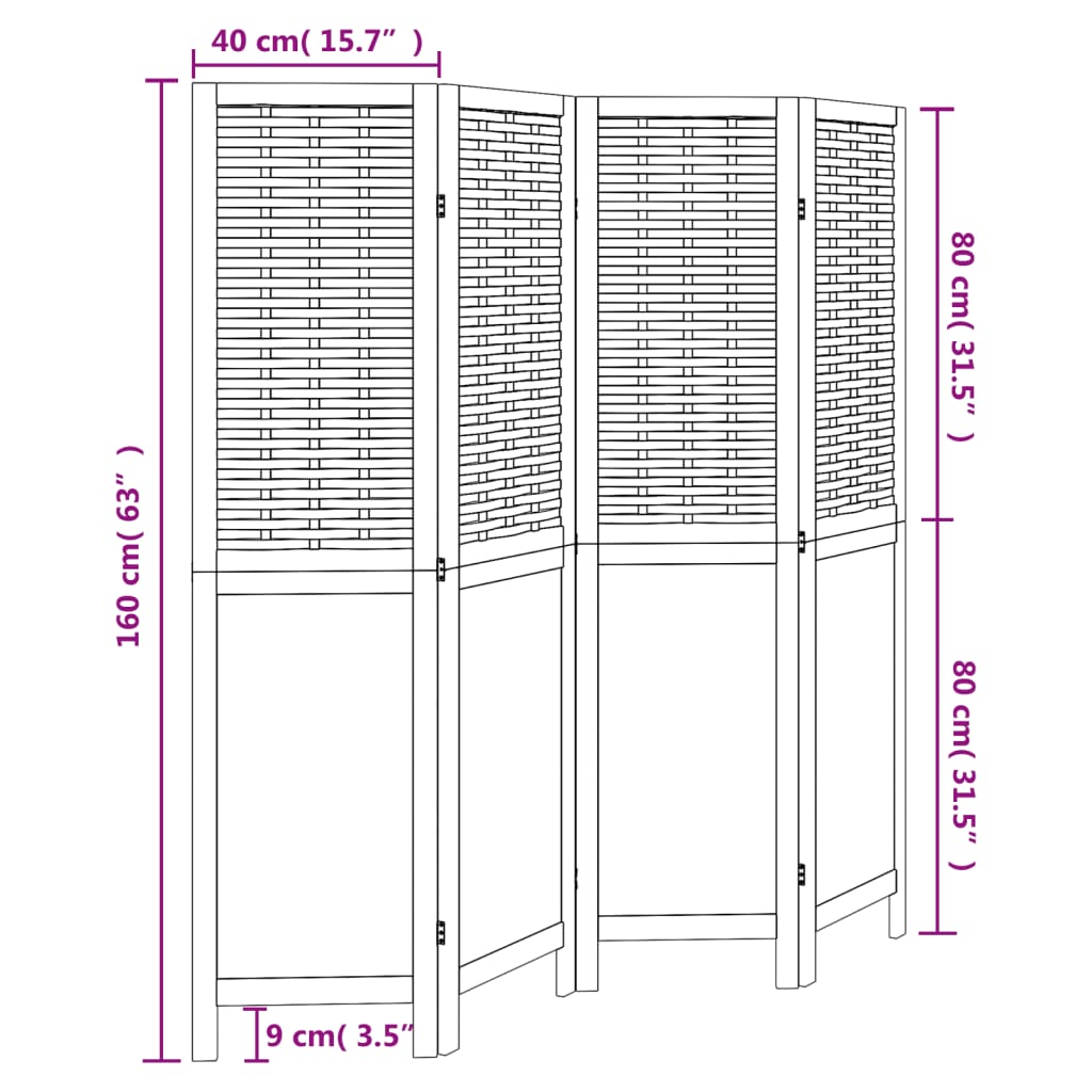 Kambario pertvara, 4 segmentai, tamsiai ruda, paulovnija