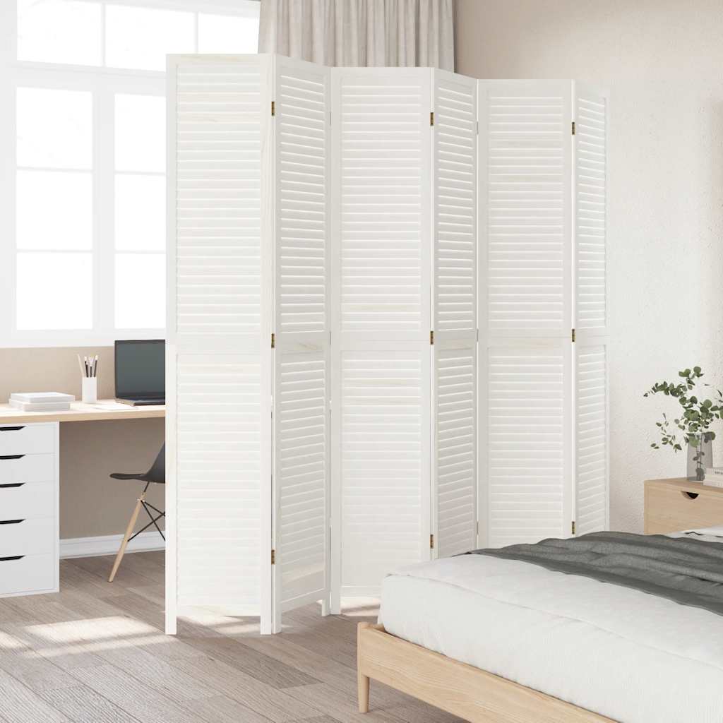 Kambario pertvara, 6 segmentai, balta, paulovnijos mediena