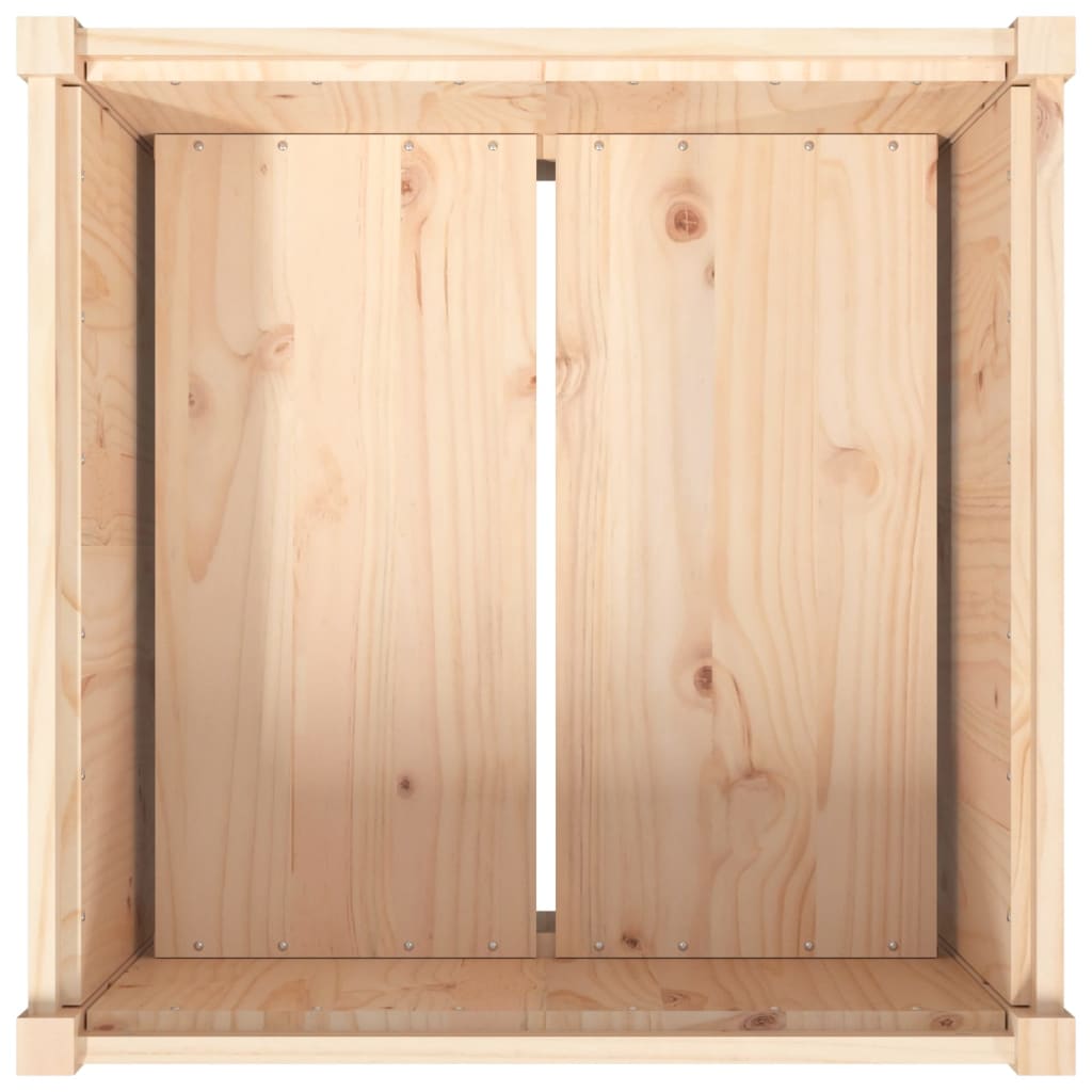 Sodo lovelis, 70x70x70cm, pušies medienos masyvas