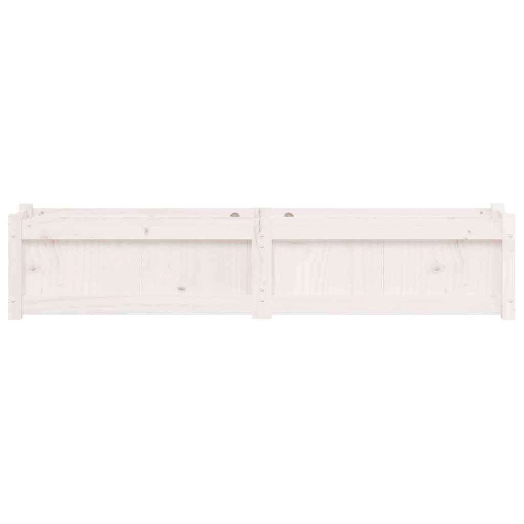 Sodo lovelis, baltas, 150x31x31cm, pušies medienos masyvas