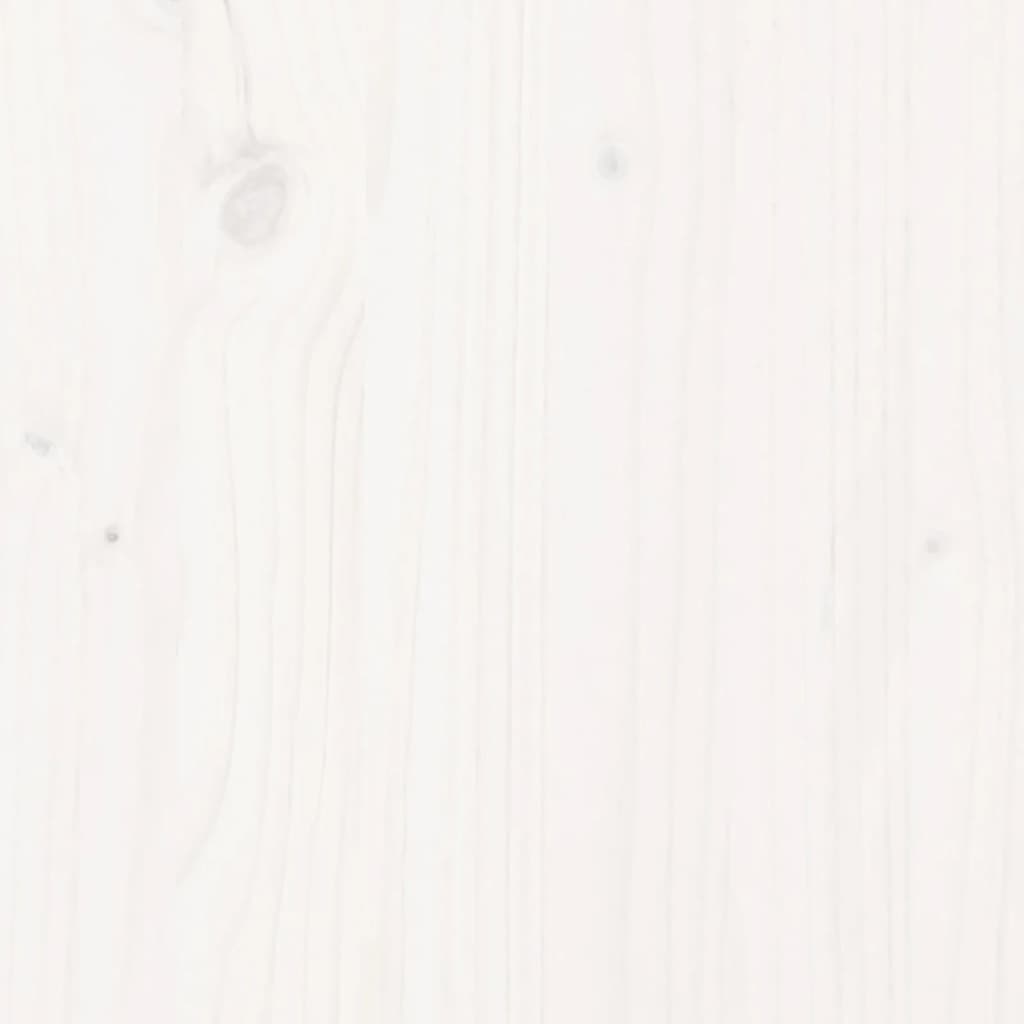 Sodo lovelis, baltas, 180x50x50cm, pušies medienos masyvas