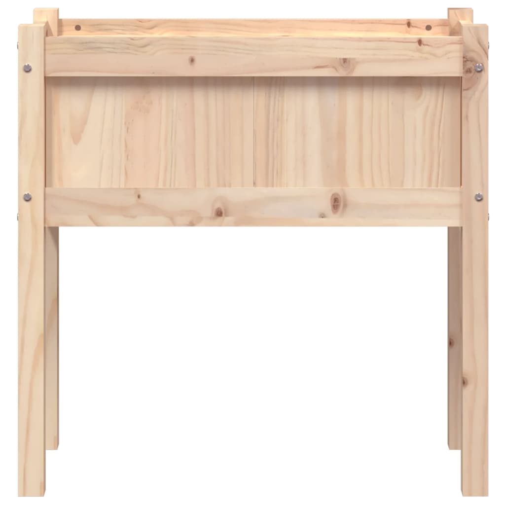 Sodo lovelis su kojelėmis, 70x31x70cm, pušies medienos masyvas