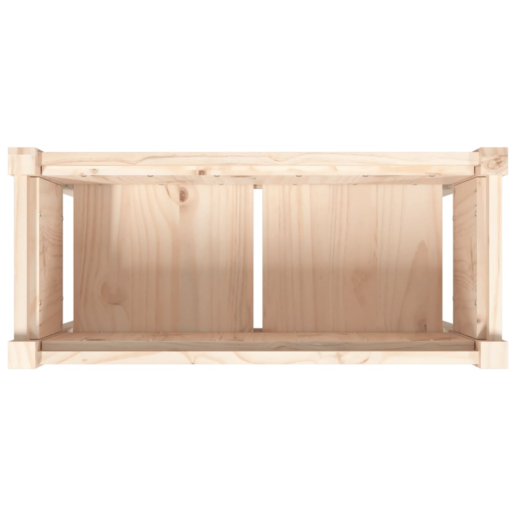 Sodo lovelis su kojelėmis, 70x31x70cm, pušies medienos masyvas
