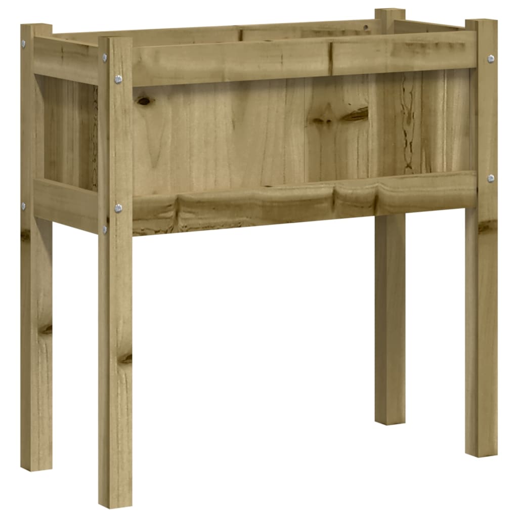 Sodo lovelis su kojelėmis, 70x31x70cm, impregnuota pušis