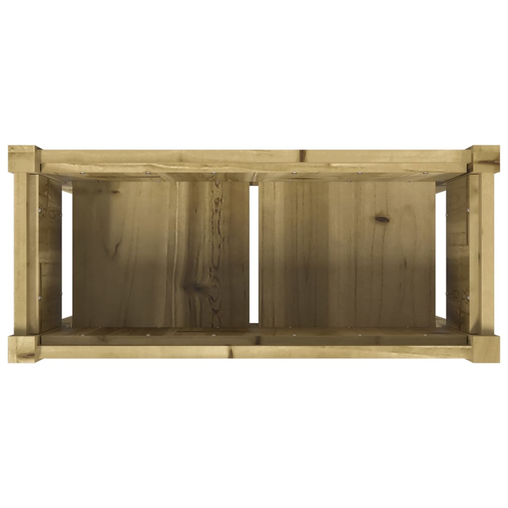 Sodo lovelis su kojelėmis, 70x31x70cm, impregnuota pušis