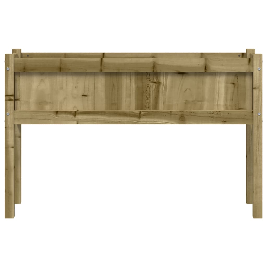 Sodo lovelis su kojelėmis, 110x31x70cm, impregnuota pušis