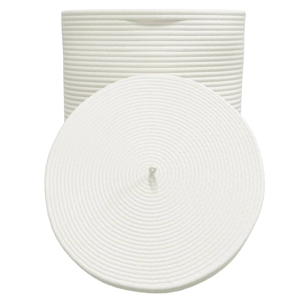 Krepšys daiktams su dangčiu, rudas/baltas, 37x50cm, medvilnė