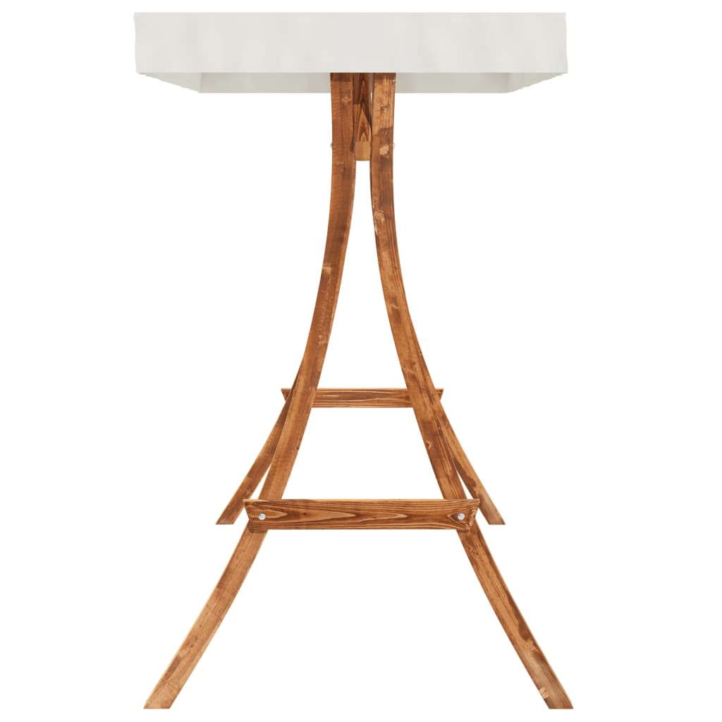 Supama kėdė su pagalve/stogeliu, tikmedžio apdaila dengta eglė