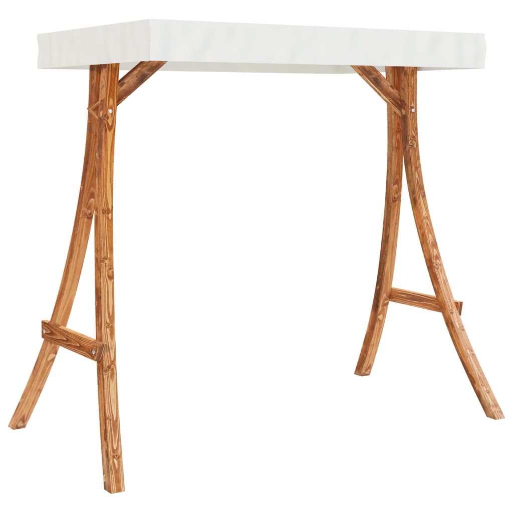 Supama kėdė su pagalve/stogeliu, tikmedžio apdaila dengta eglė