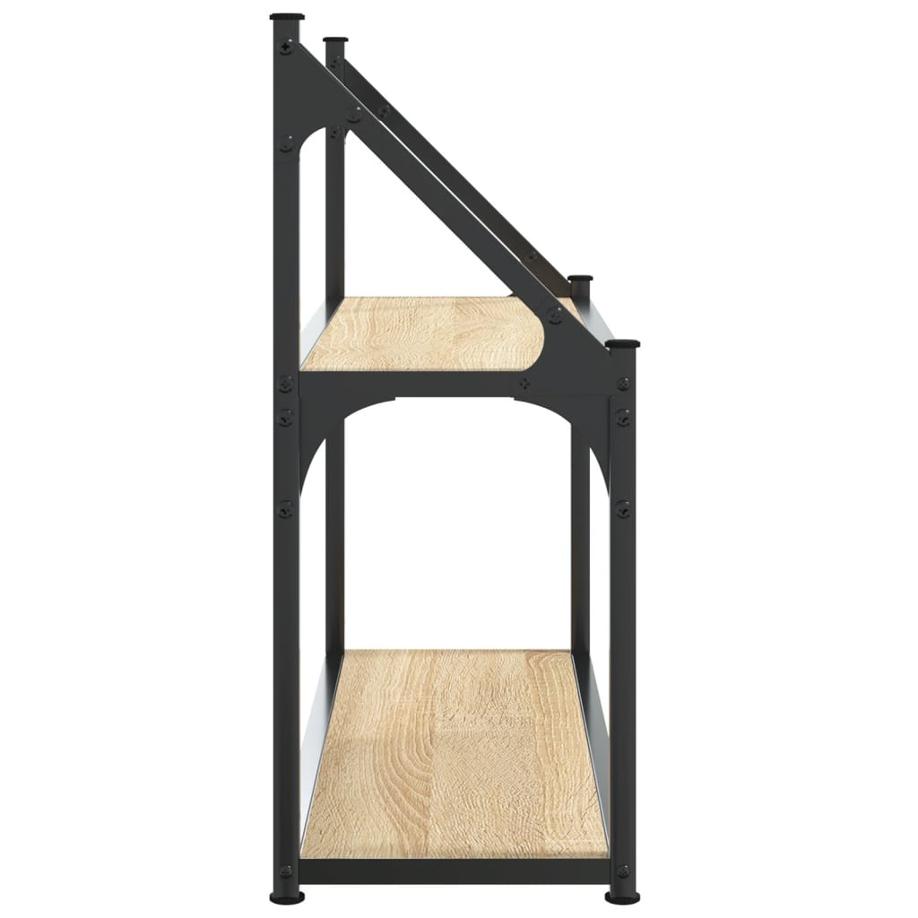 2 aukštų sieninė lentyna, sonoma ąžuolo spalvos, 60x21x51 cm, inžinerinė mediena