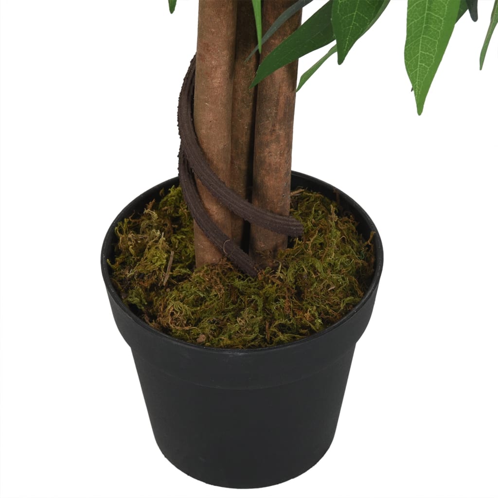 Dirbtinis mango medis, žalios spalvos, 120 cm, 450 lapų