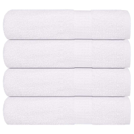 Vonios rankšluosčiai, 4vnt., balti, 100x150 cm, medvilnė