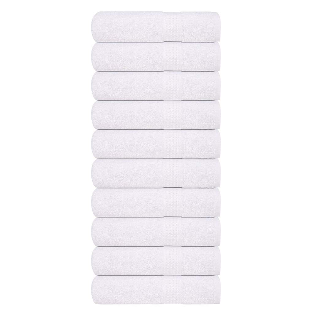 Vonios rankšluosčiai, 10vnt., balti, 100x150 cm, medvilnė
