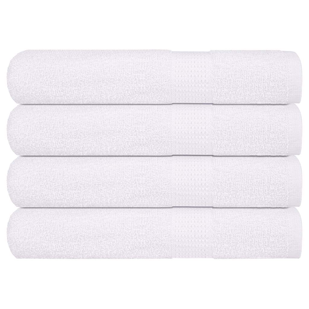 Saunos rankšluosčiai, 4vnt., balti, 80x200 cm, medvilnė