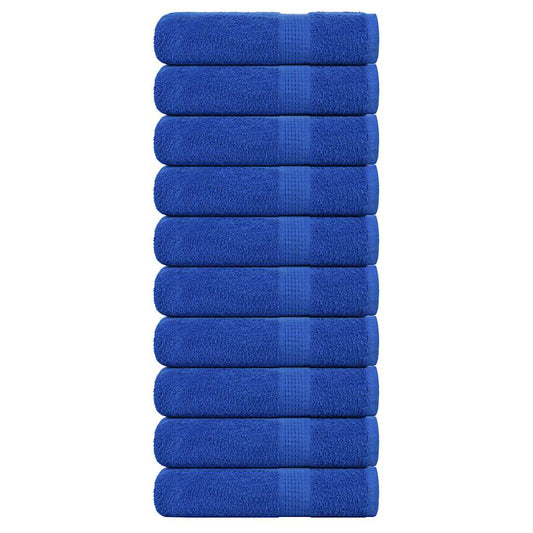 Vonios rankšluosčiai, 10vnt., mėlyni, 100x150 cm, medvilnė