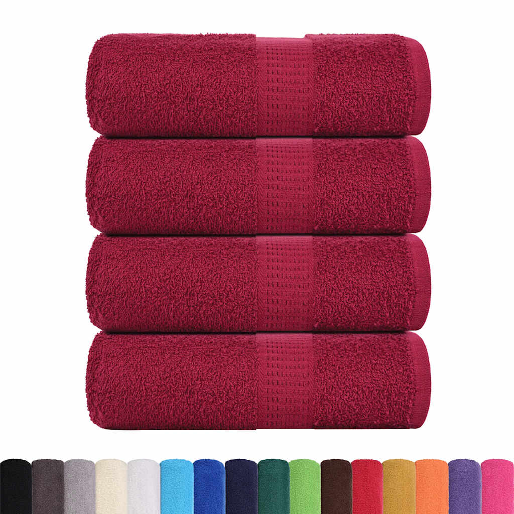 Rankšluosčiai FROGN, 4 vnt., bordo spalvos, 30x30 cm, 360 g/m²