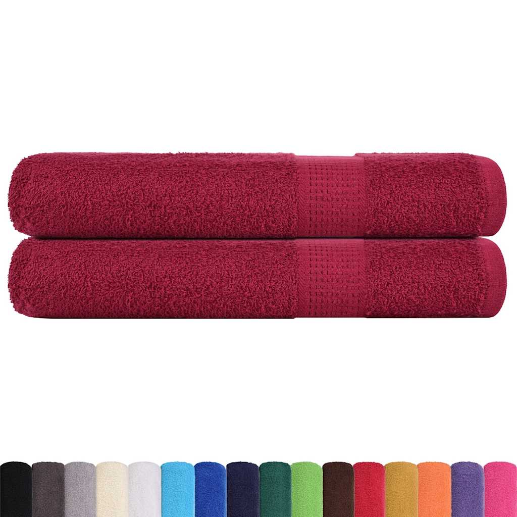 Rankšluosčiai, FROGN, 2 vnt., bordo spalvos, 100x200 cm, 360 g/m²