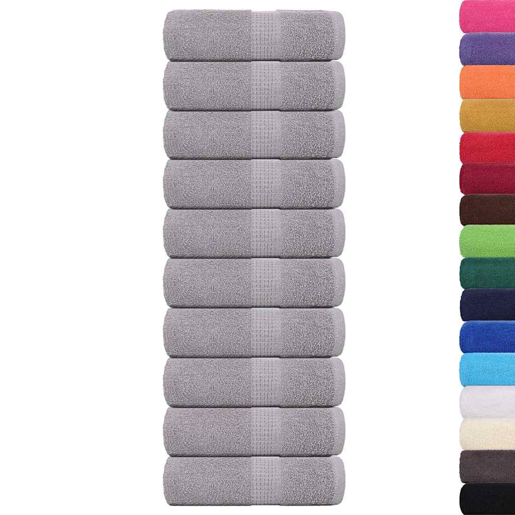 Svečių rankšluosčiai FROGN, 10 vnt., pilki, 30x50 cm, 360 g/m²