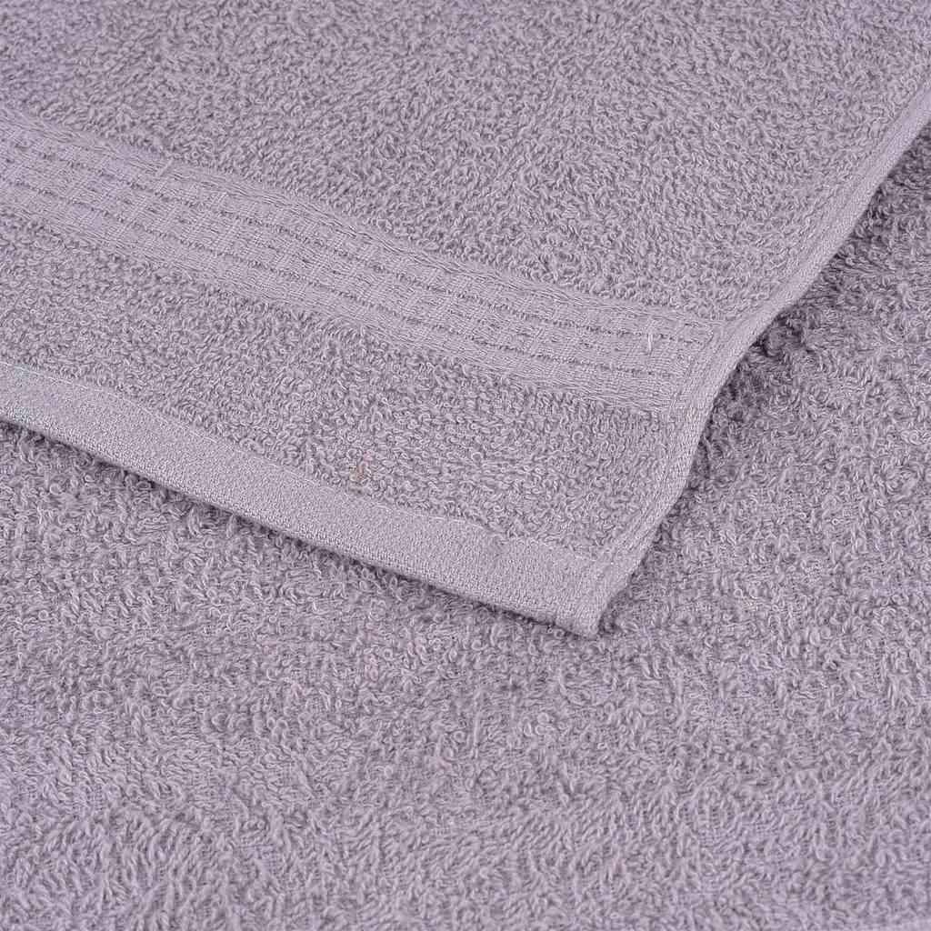 Dušo rankšluosčiai, 4vnt., pilki, 70x140 cm, medvilnė, 360g/m²
