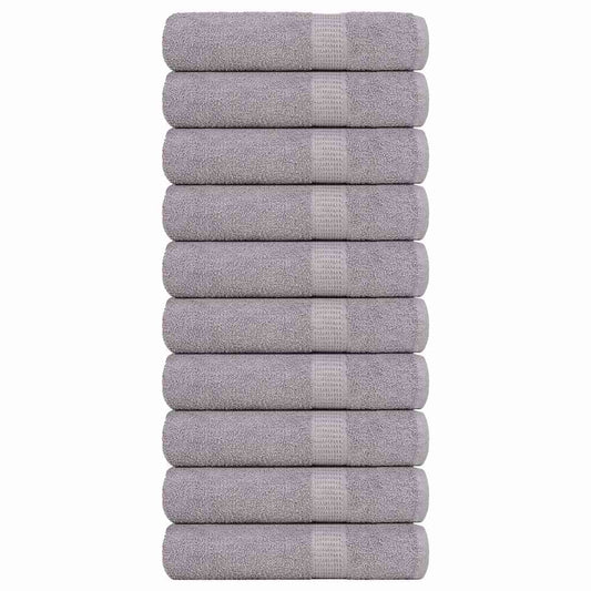 Vonios rankšluosčiai, 10vnt., pilki, 100x150 cm, medvilnė