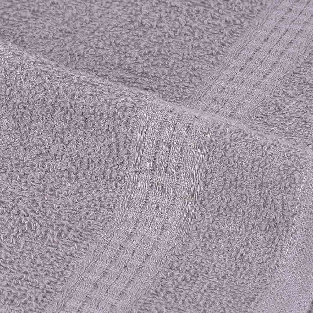 Rankšluosčiai, 10vnt., pilki, 100x200 cm, medvilnė, 360g/m²