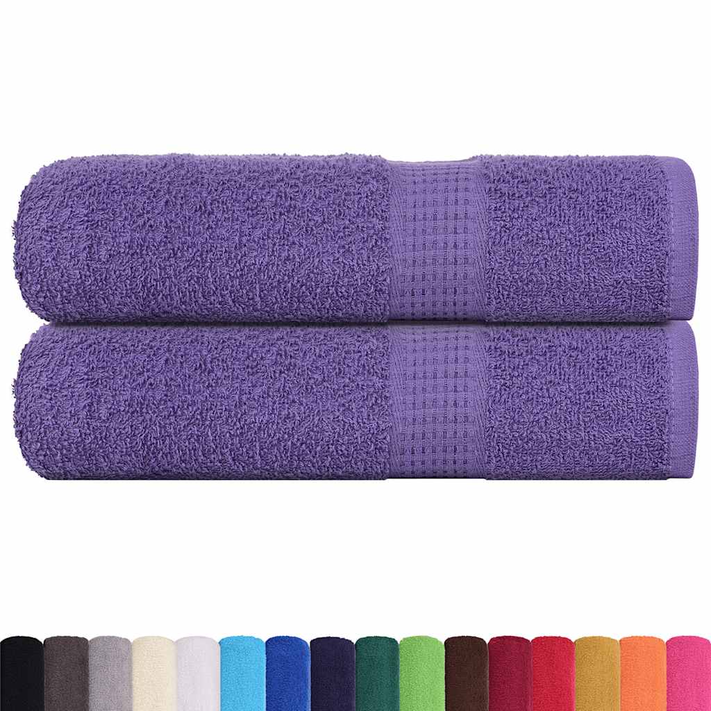Dušo rankšluosčiai, 2 vnt., FROGN, violetiniai, 70x140 cm, 100% medvilnė