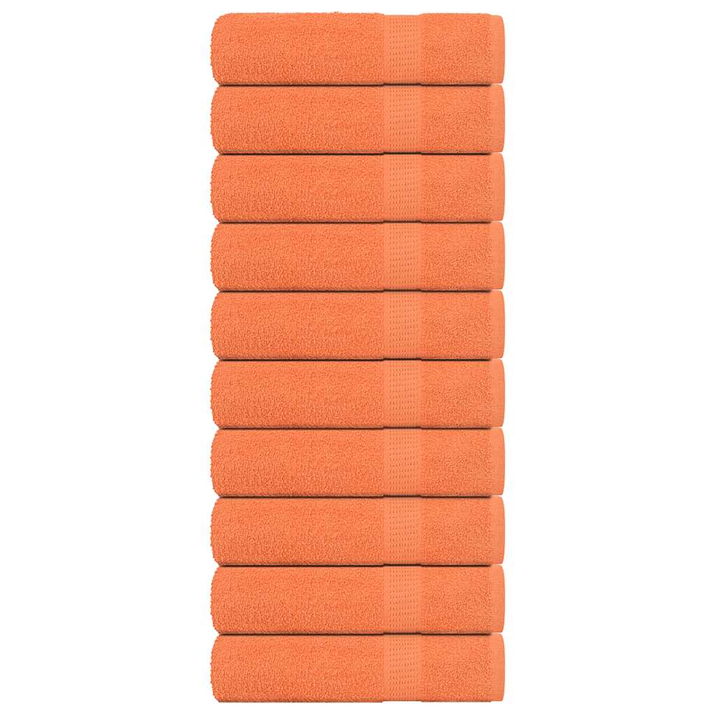 Dušo rankšluosčiai, 10vnt., oranžiniai, 70x140 cm, medvilnė