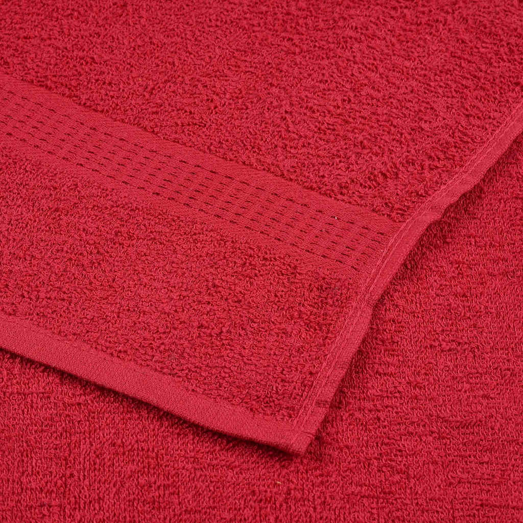 Rankšluosčiai, 2vnt., raudoni, 100x200 cm, medvilnė, 360g/m²