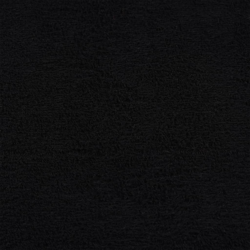 Dušo rankšluosčiai, 4vnt., juodi, 70x140 cm, medvilnė, 360g/m²