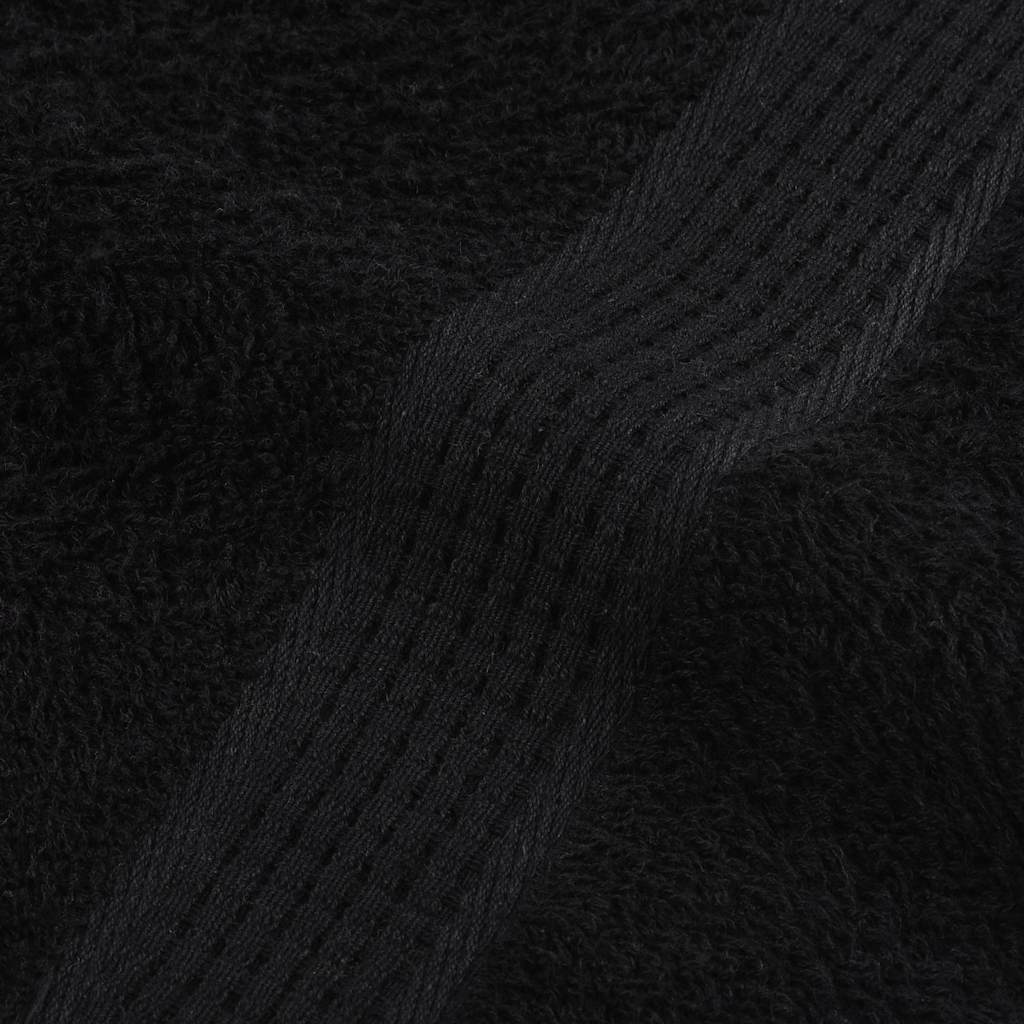 Dušo rankšluosčiai, 4vnt., juodi, 70x140 cm, medvilnė, 360g/m²