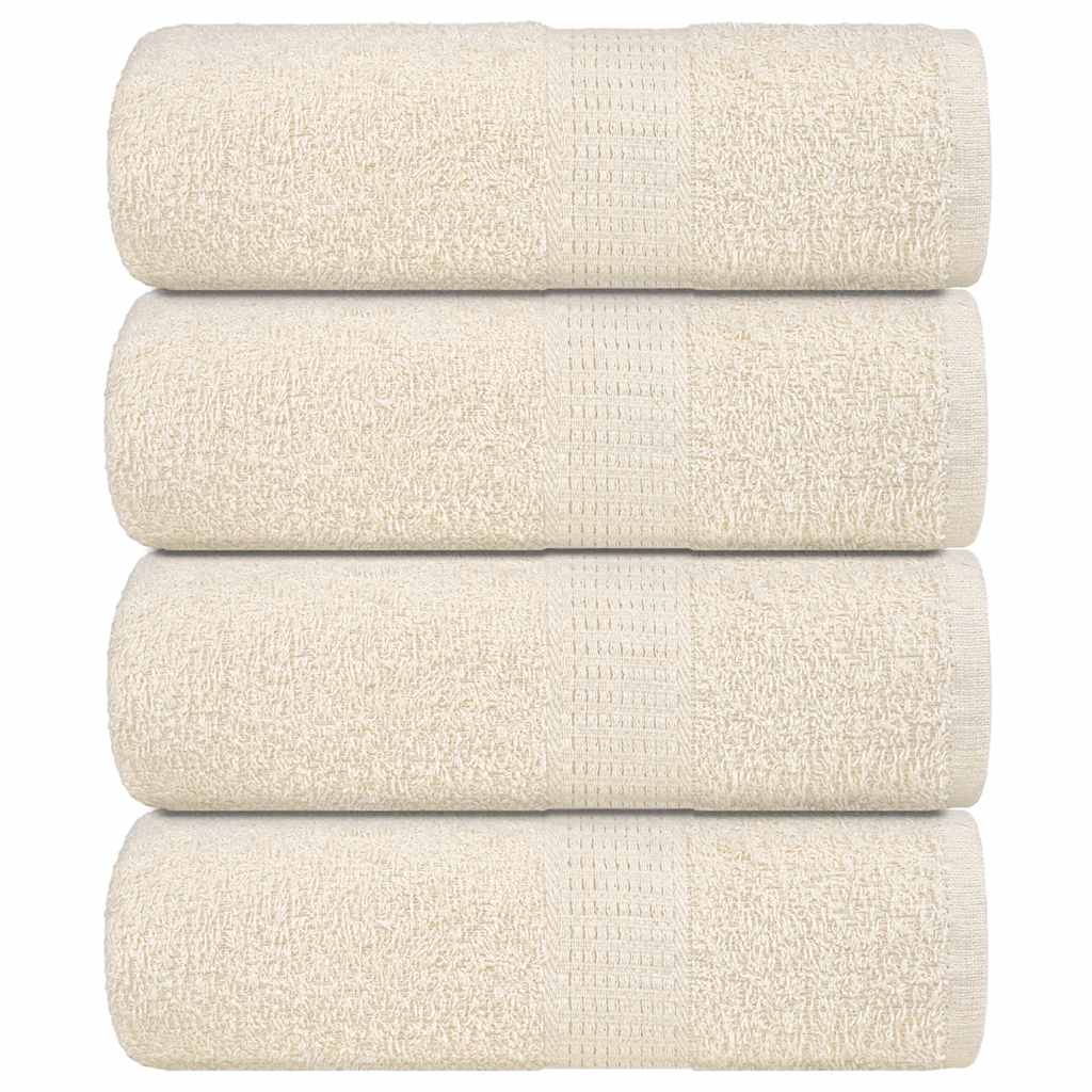 Rankšluosčiai FROGN, 4 vnt., kreminės spalvos, 30x30 cm, 360 g/m²
